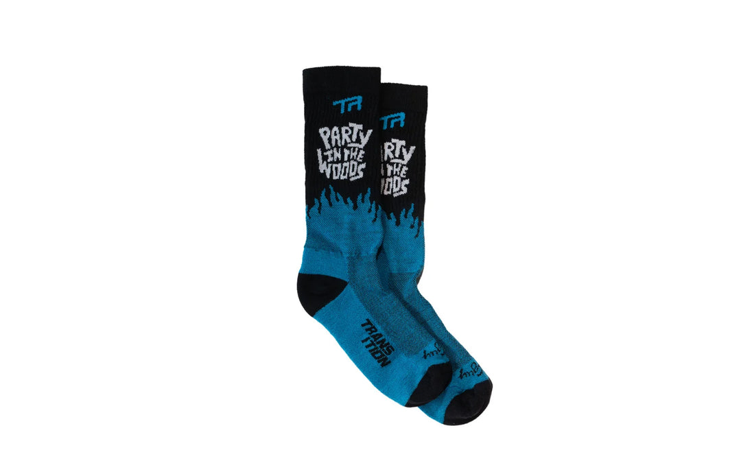 Transition Party in the Woods Wool Blue Socks