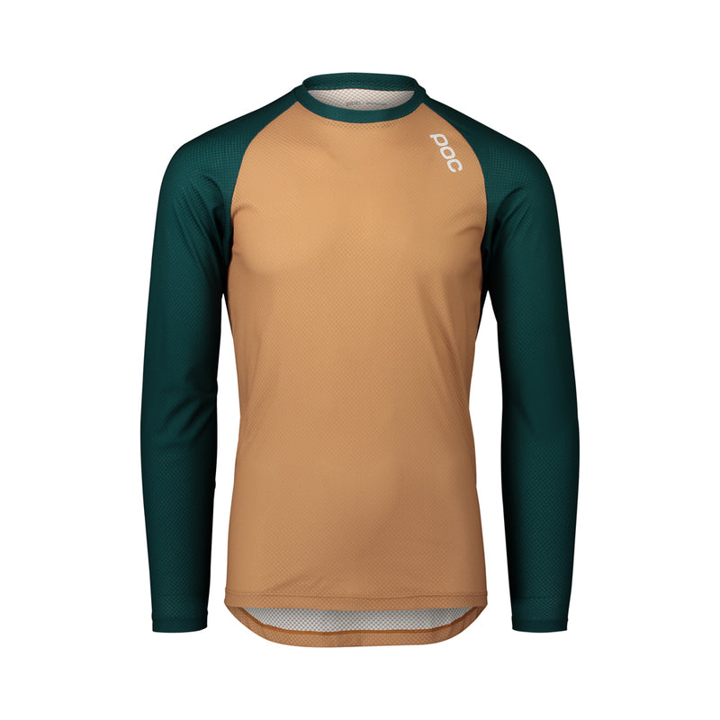 POC - MTB PURE LS JERSEY - MOLDANITE GREEN / ARAGONITE BROWN